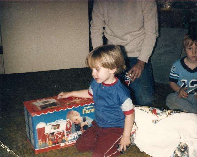 JOSH OPENING XMAS GIFTS 1984